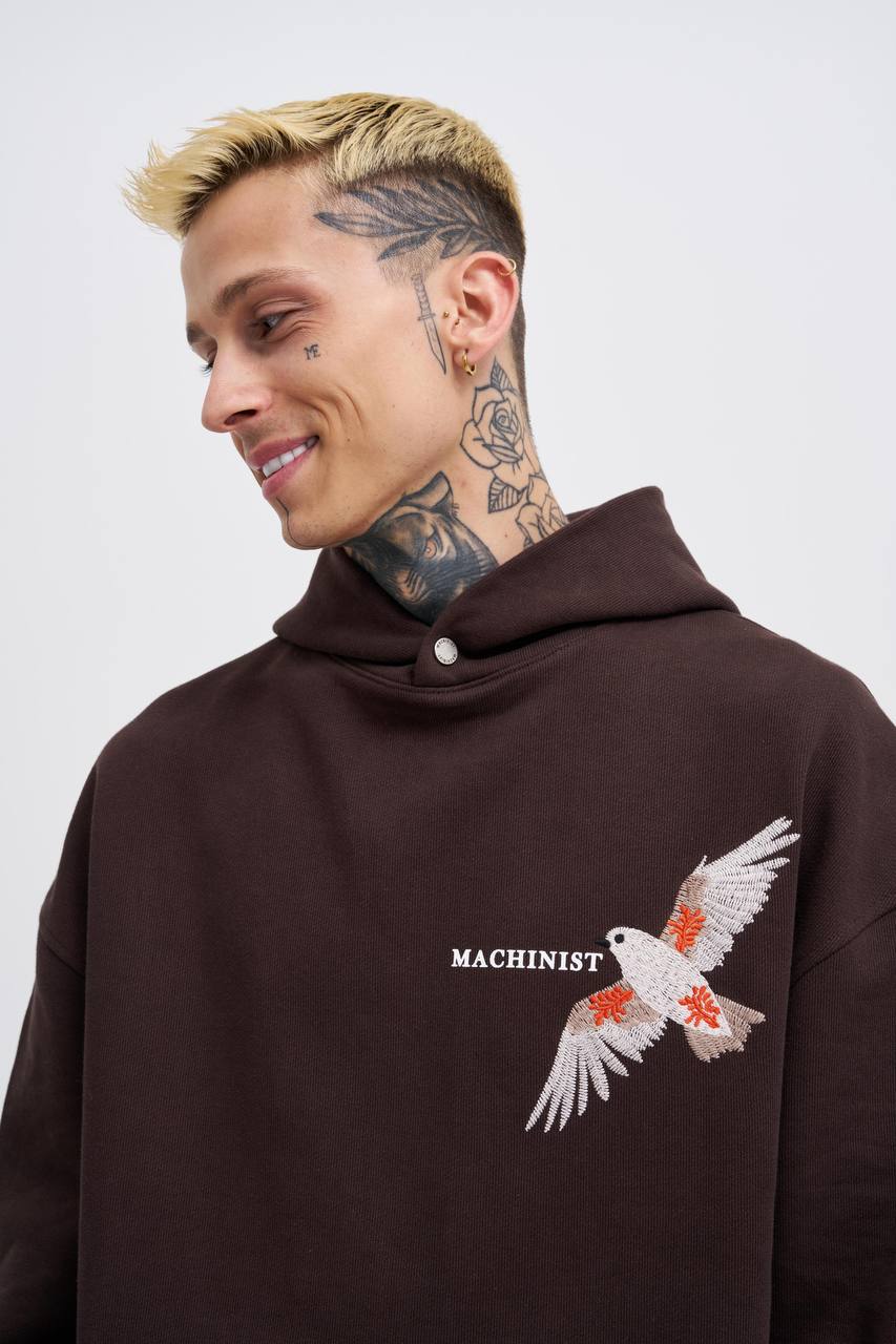 HOODIES MACHINIST BROWN M3525