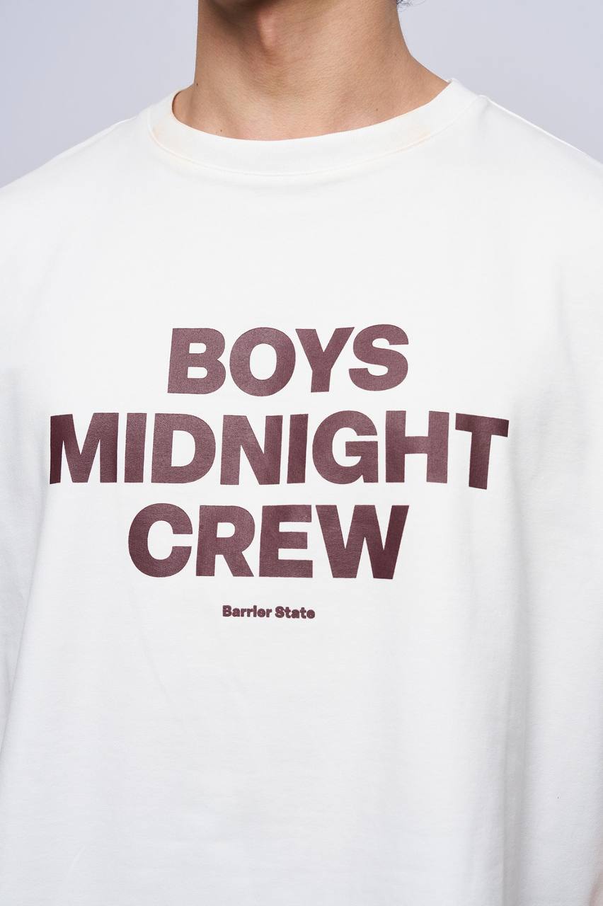 T-SHIRT CROPPED BOYS MINIGHT WHITE BR 20-217