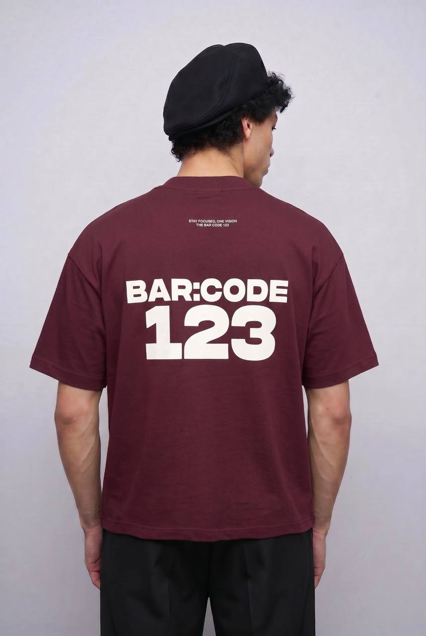 T-SHIRT CROPPED BAR.CODE 123 CHERRY BR 20-252