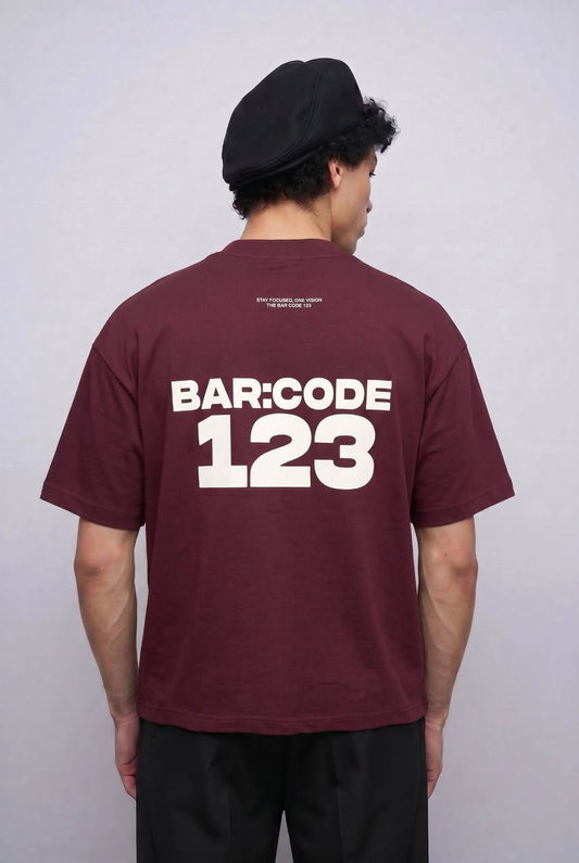 T-SHIRT CROPPED BAR.CODE 123 CHERRY BR 20-252