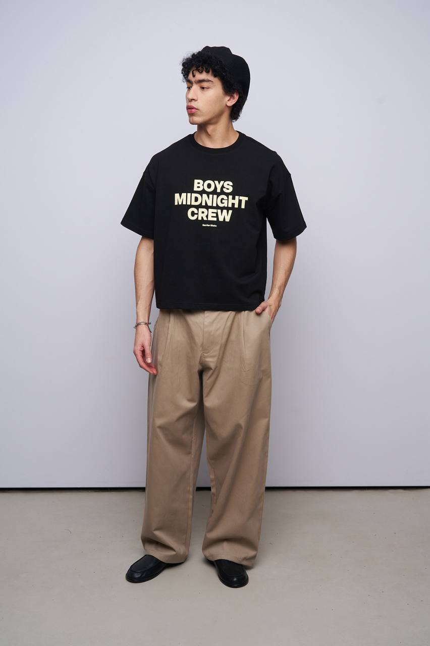T-SHIRT CROPPED BOYS MINIGHT BLACK BR 20-217