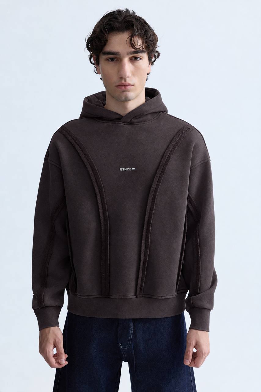 HOODIES WASHED ESNCE BROWN ES E71-191