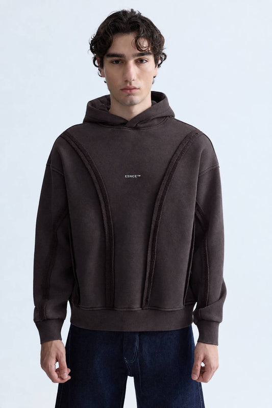 HOODIES WASHED ESNCE BROWN ES E71-191