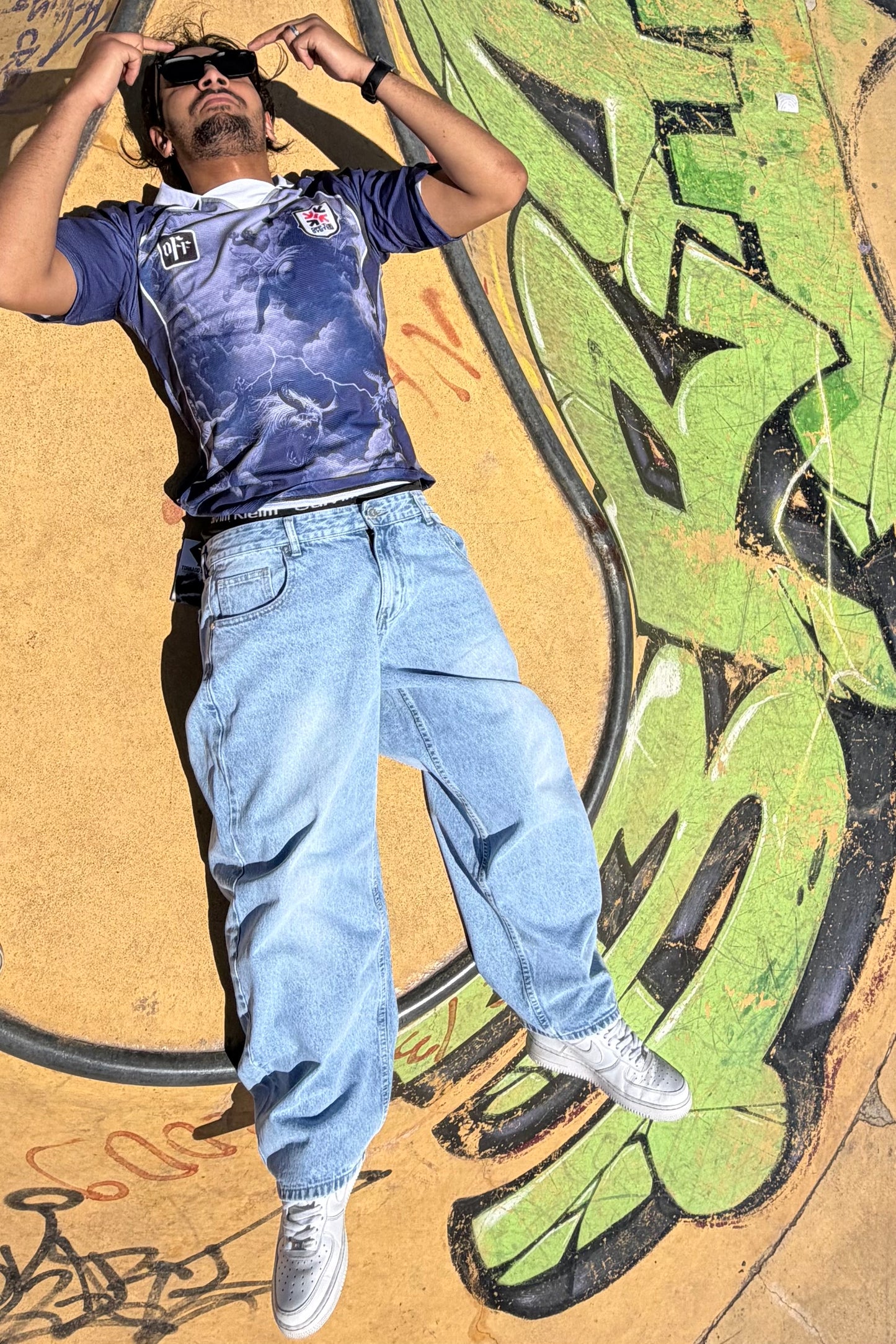 AMERICAN T-SHIRT OFF BLUE 8895