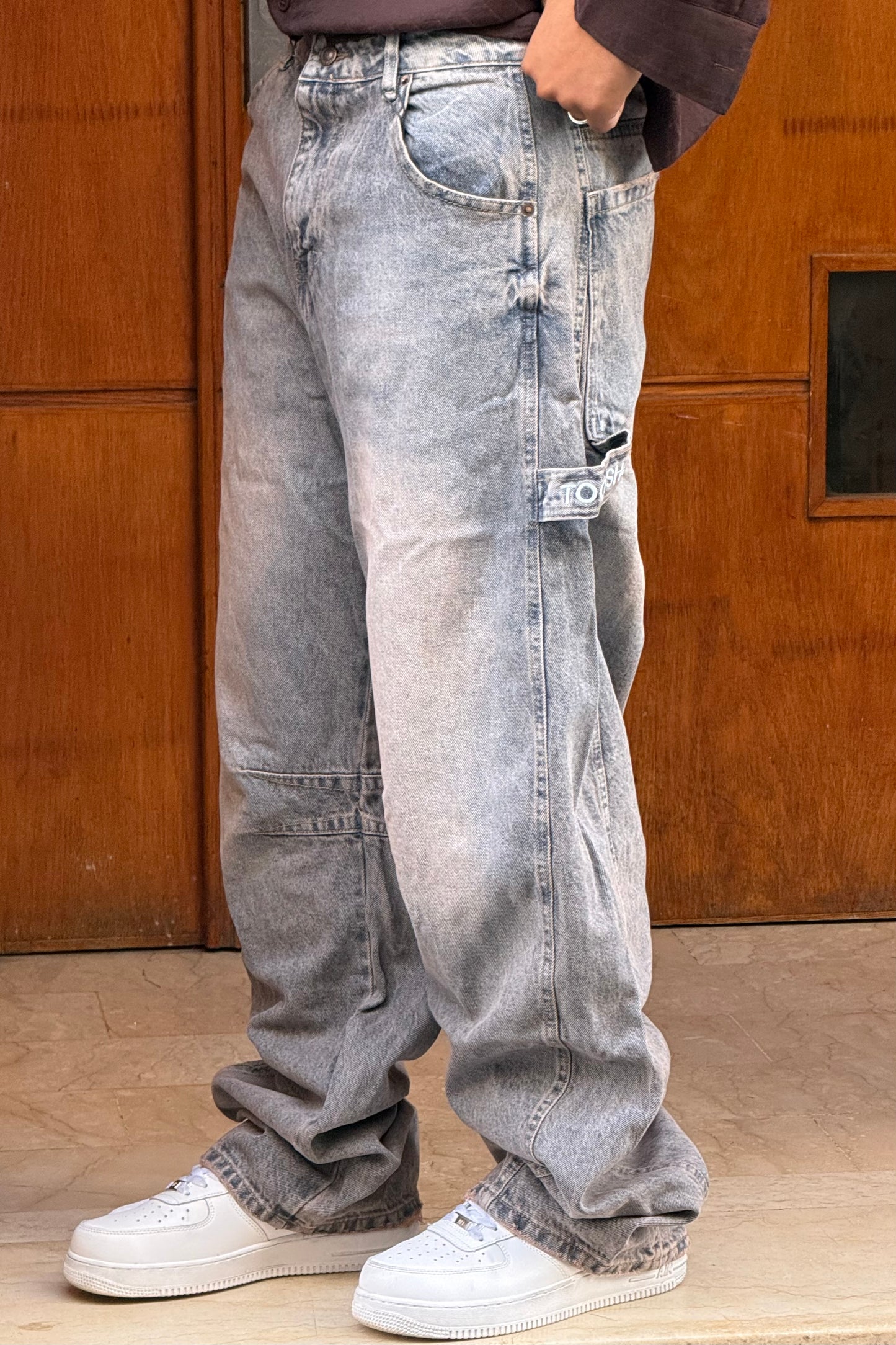 BAGGY JEANS STWD DIRTY (BROWN)