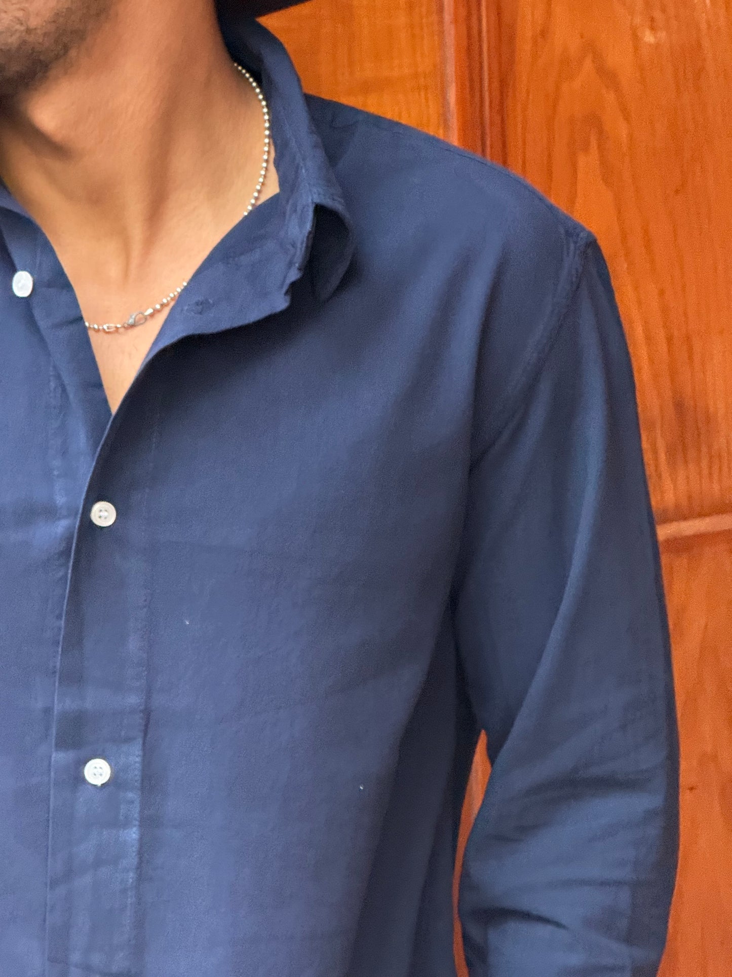 CHEMISE LIN J&J BLEU Y144