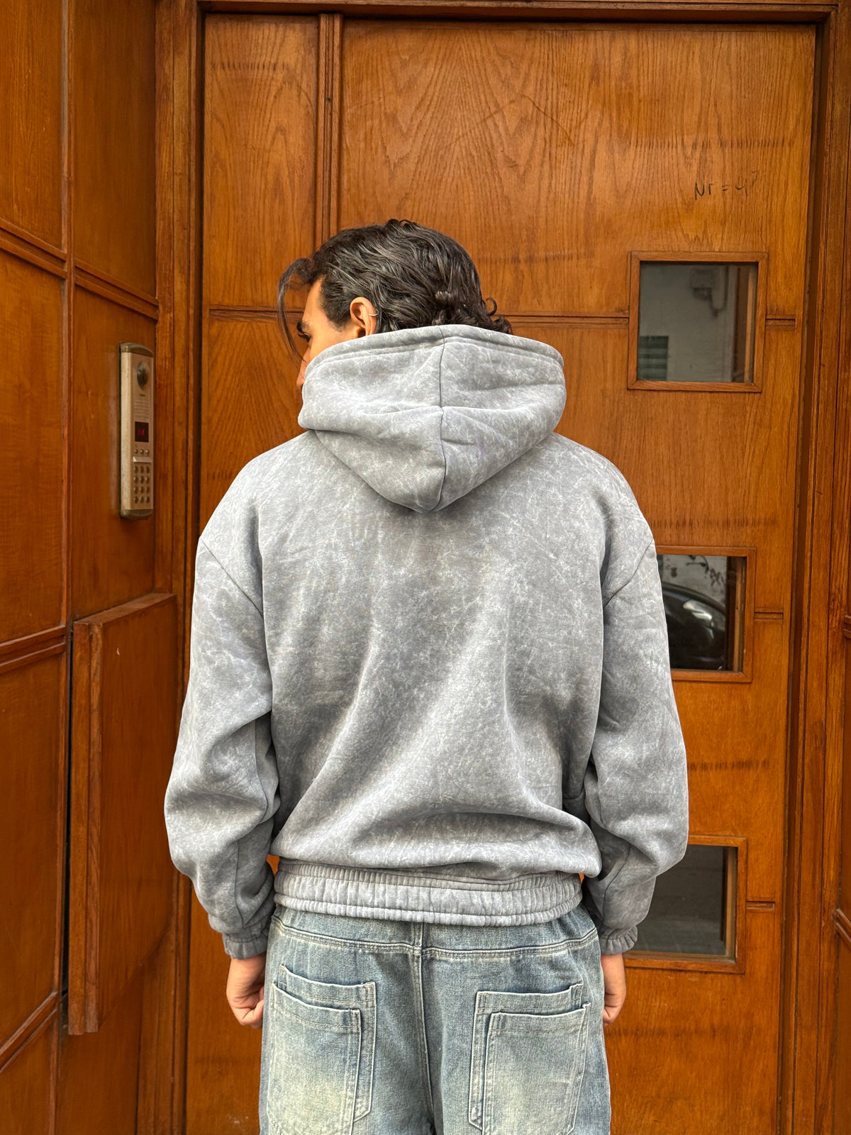 HOODIES HO WASHED GREY JL
