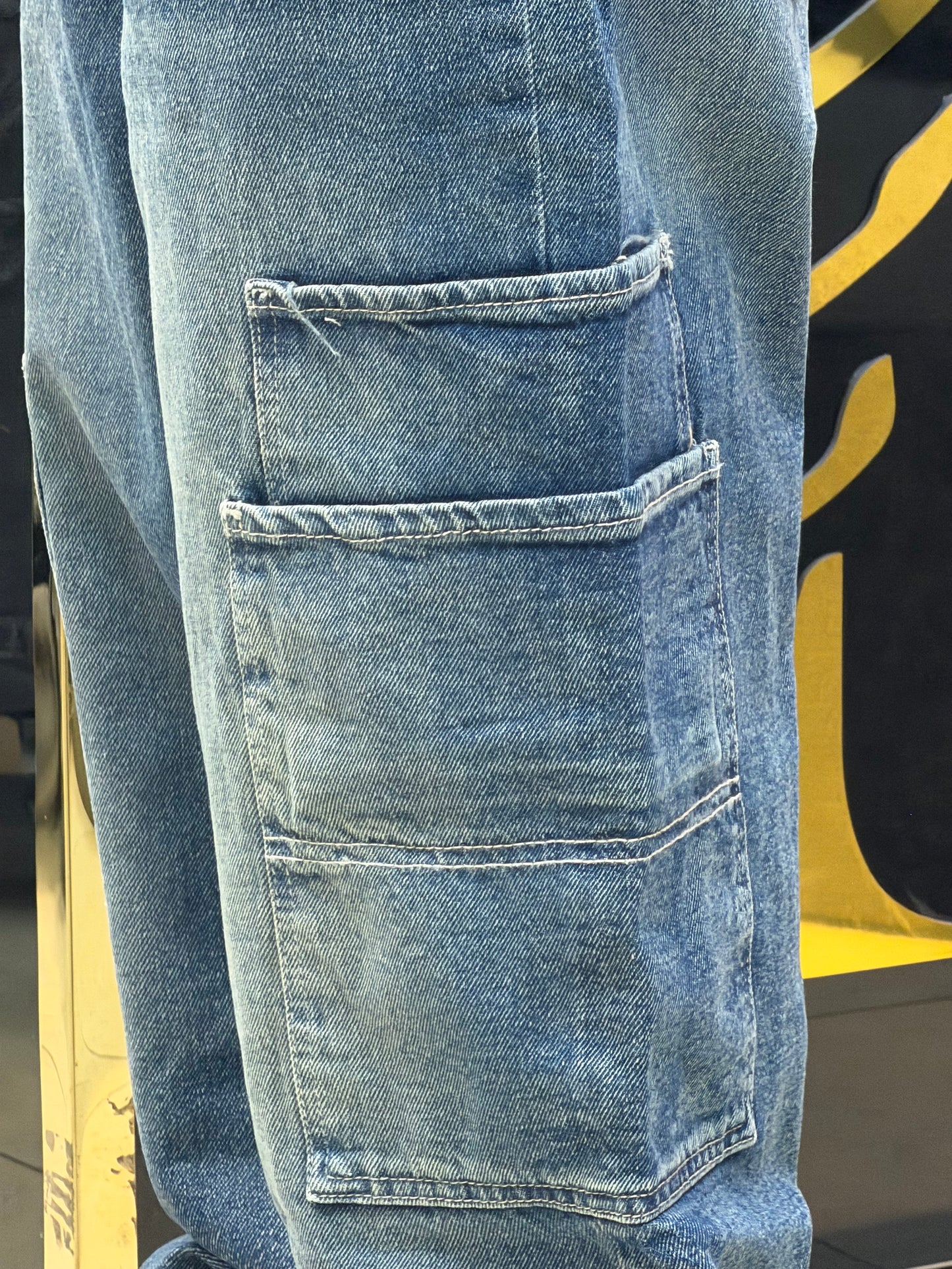 CARGO JEANS DOUBLE POCHE DIRTY