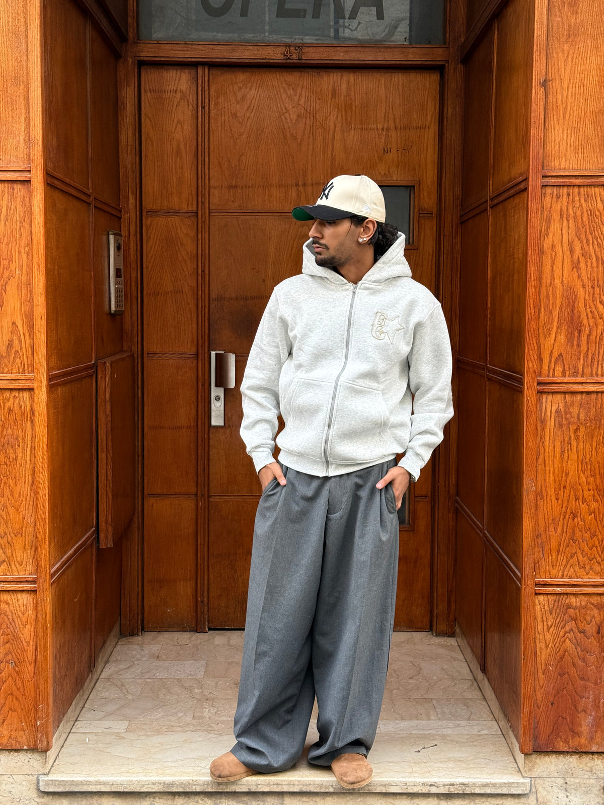 HOODIES ZIP EG GREY BL