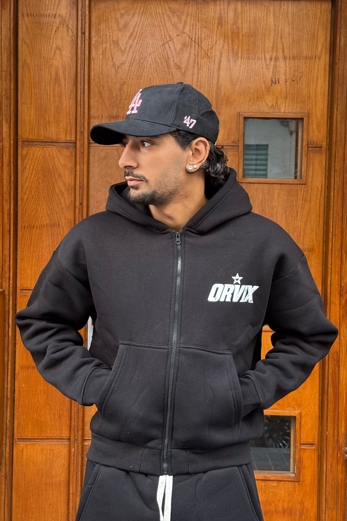 HOODIES CROP ZIP ORVIX CLUB BLACK OVX