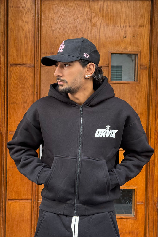 HOODIES CROP ZIP ORVIX CLUB BLACK OVX
