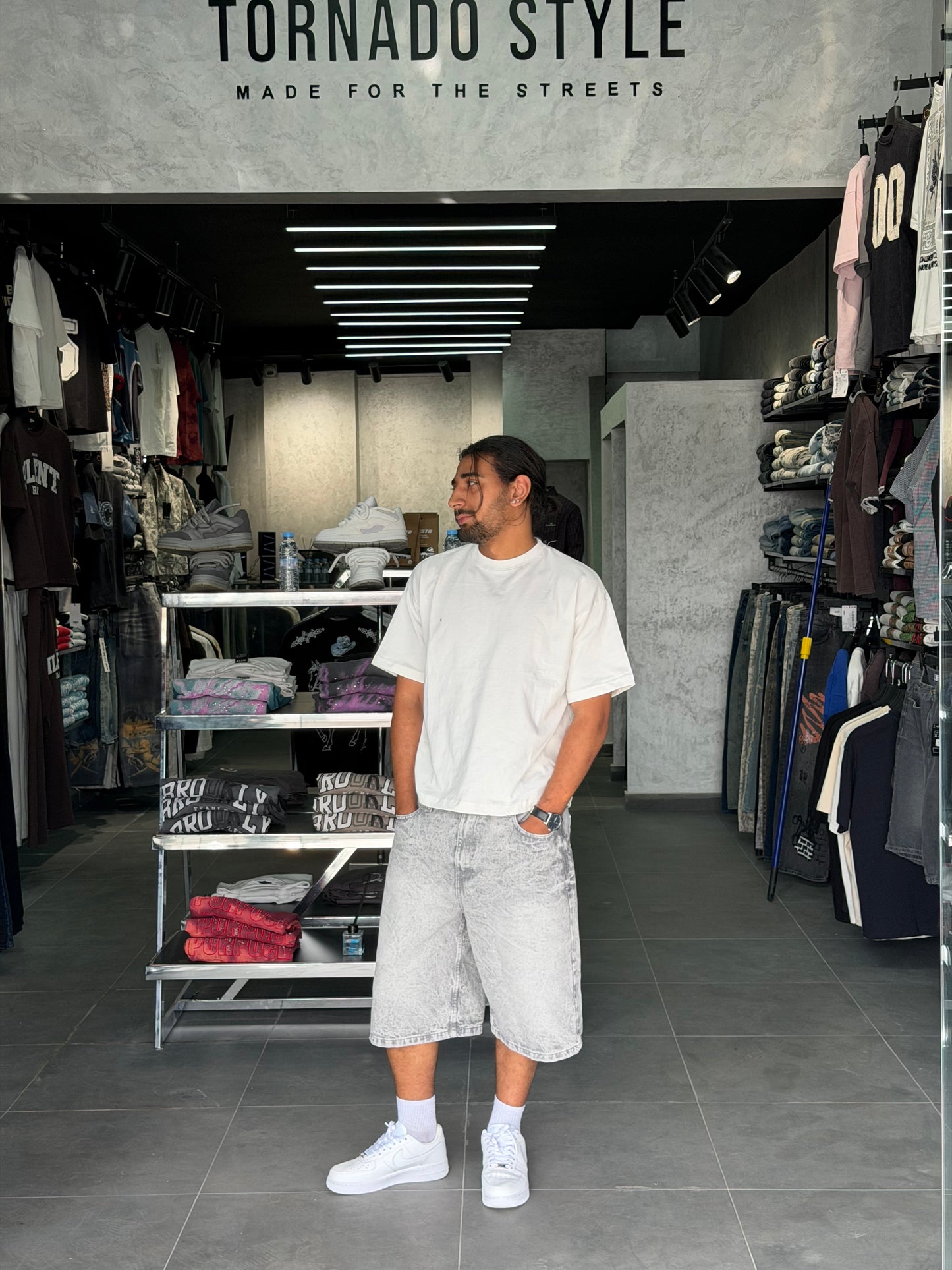 SKATER JORTS GREY BS