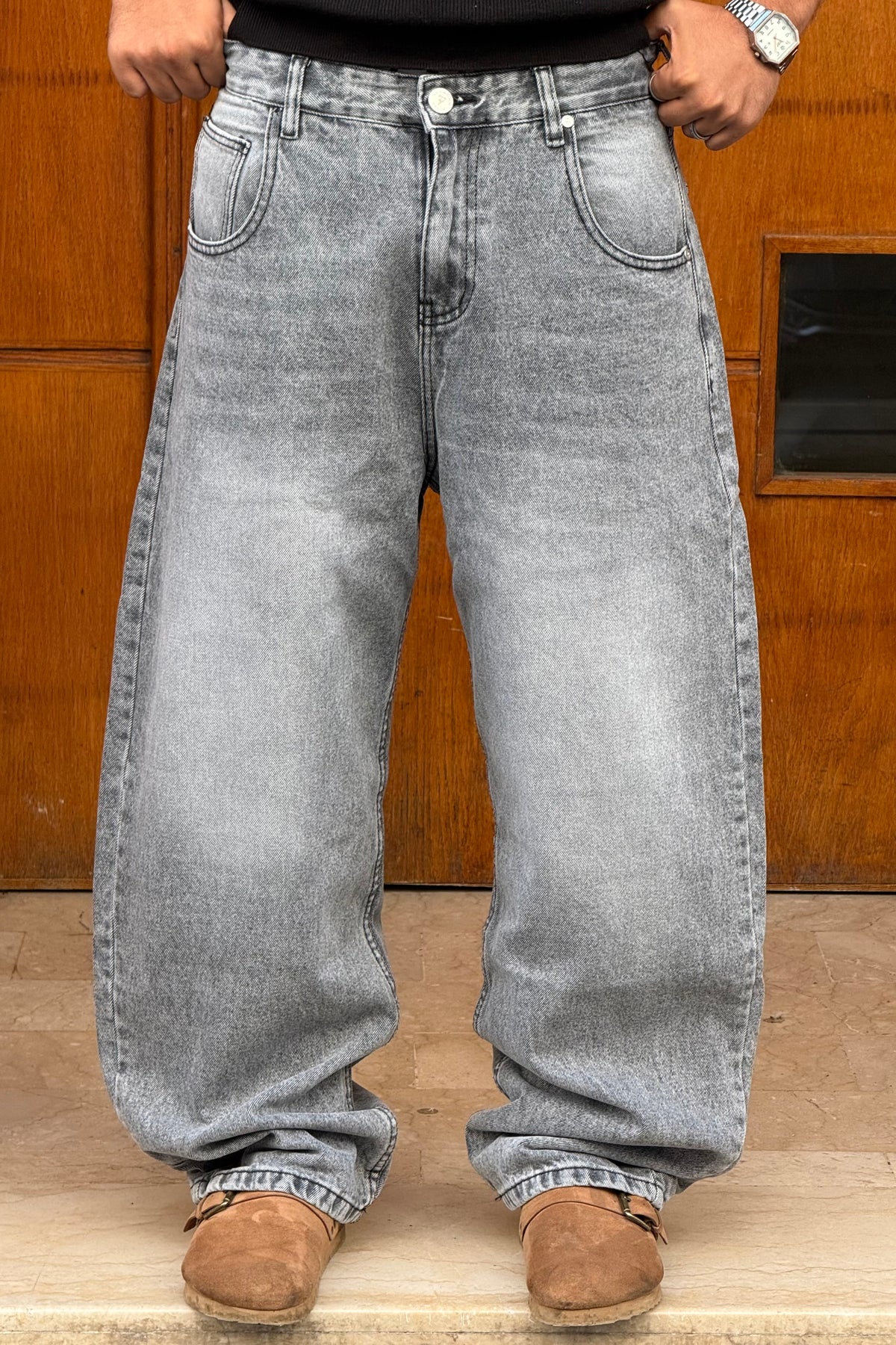 SUPPER BAGGY JEANS TORNADO STYLE (GREY)