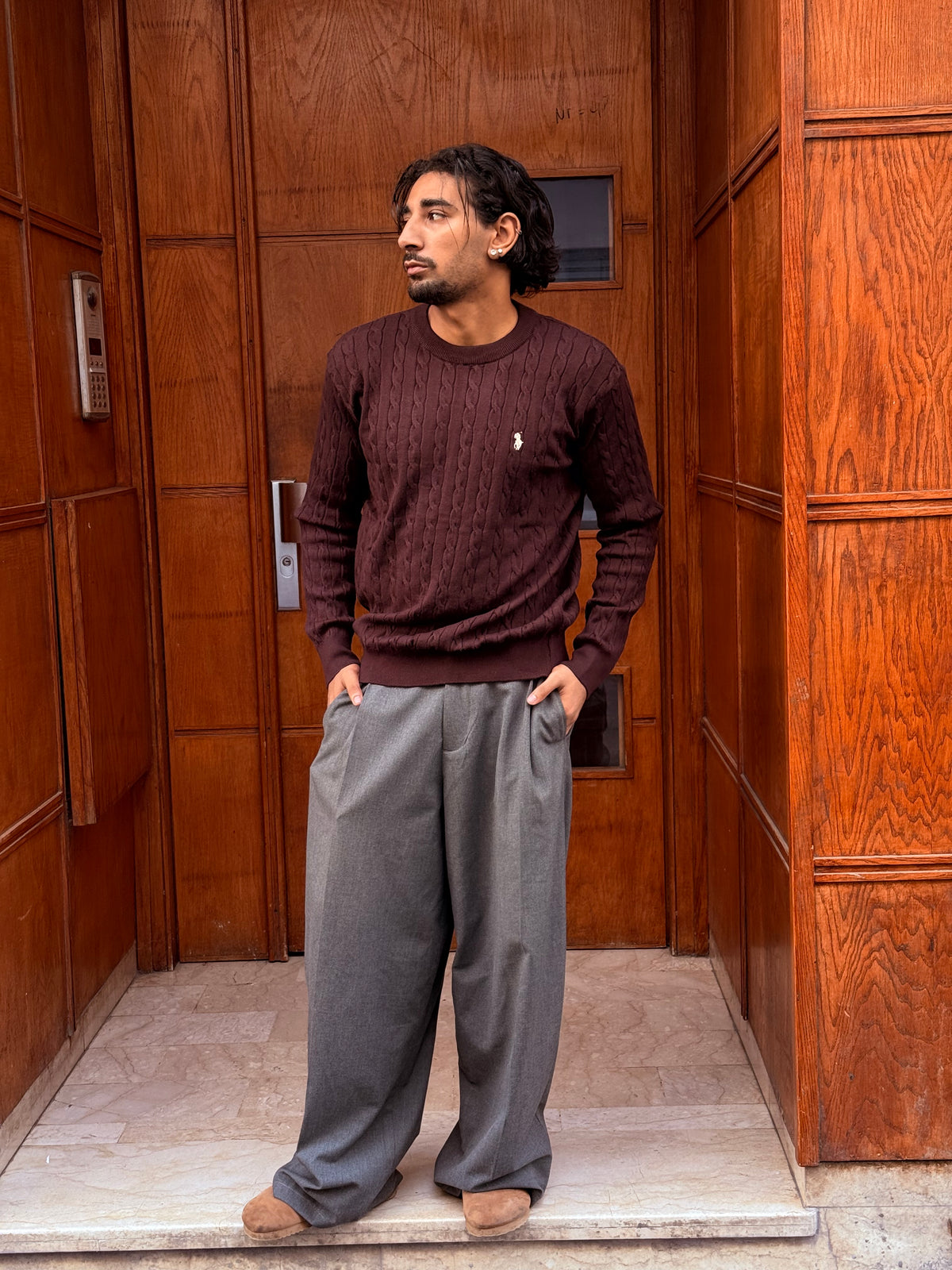 PULL RALPH LAUREN BROWN