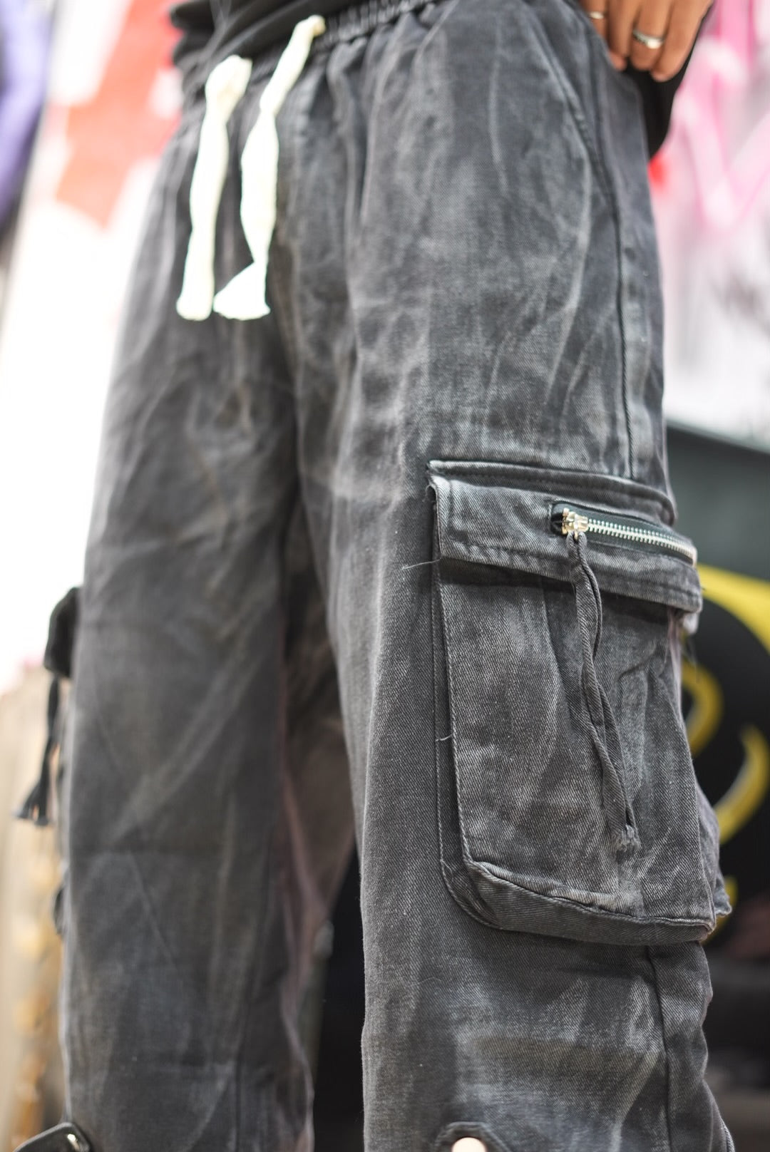 CARGO POCHE ZIP BLACK