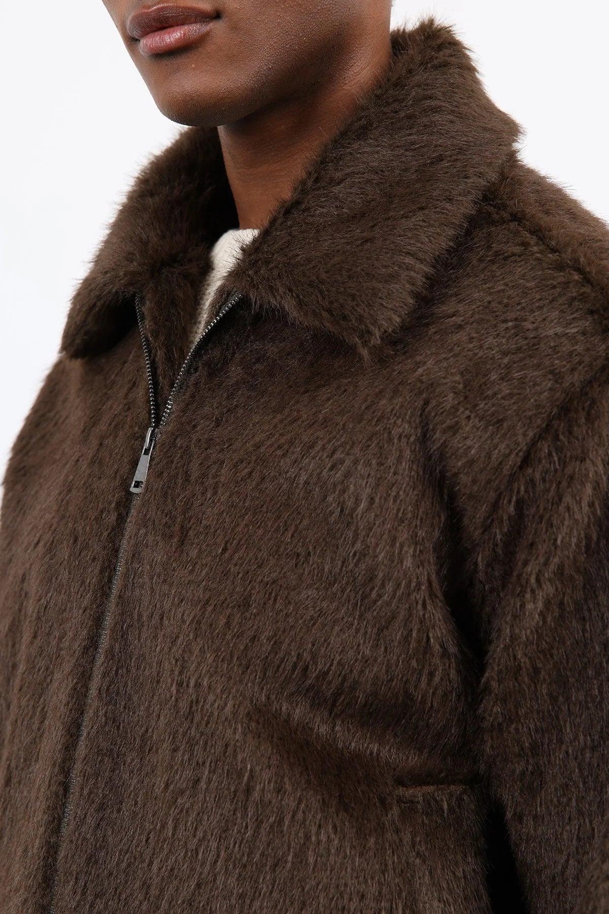 Soft Textured Jacket BROWN A25Y8331 ANT