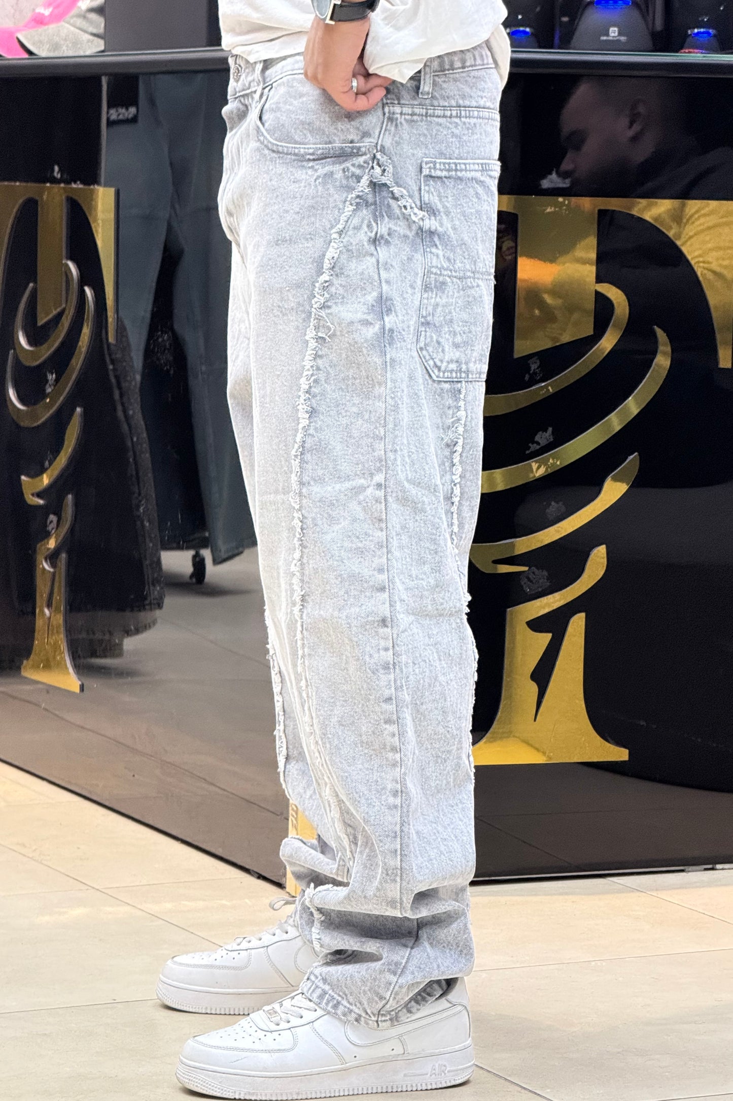 BAGGY JEANS STORM GRIS