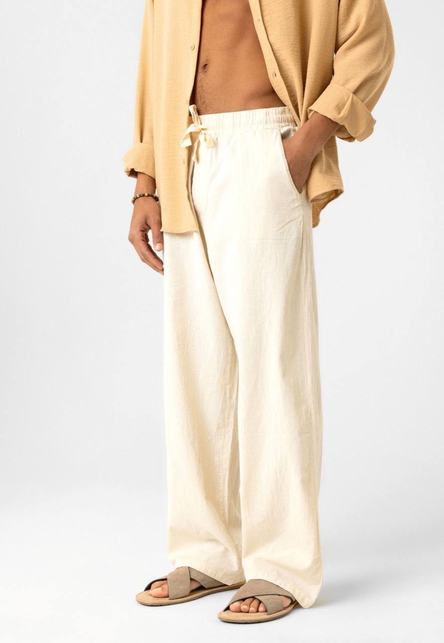 LINEN PANTS MINK VM V80-22 / Y145