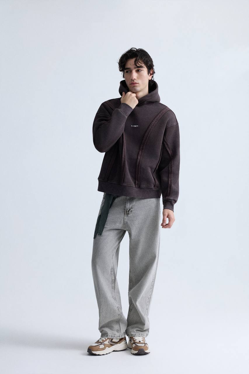 HOODIES WASHED ESNCE BROWN ES E71-191