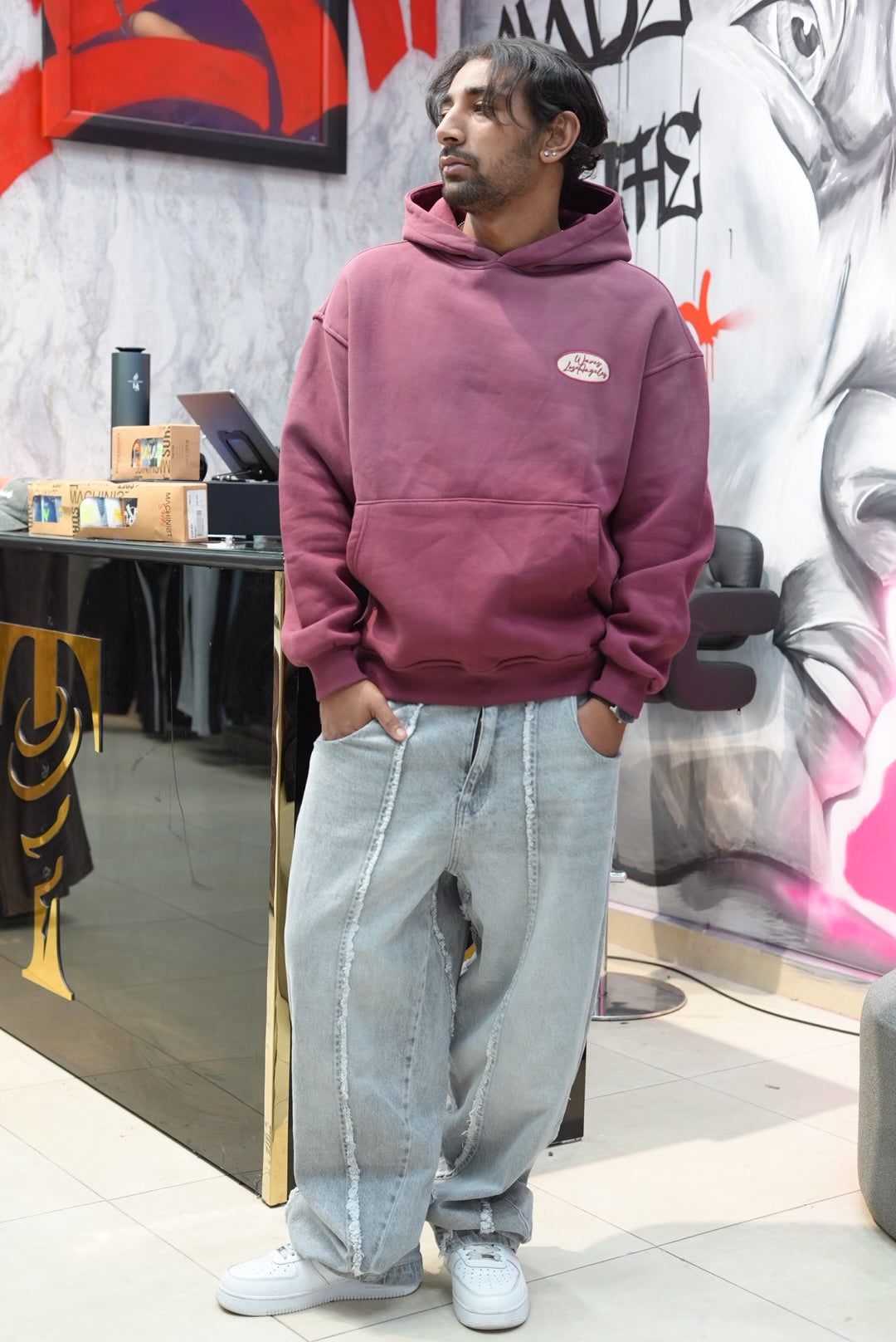 HOODIES LOS ANGELES RED V70-98