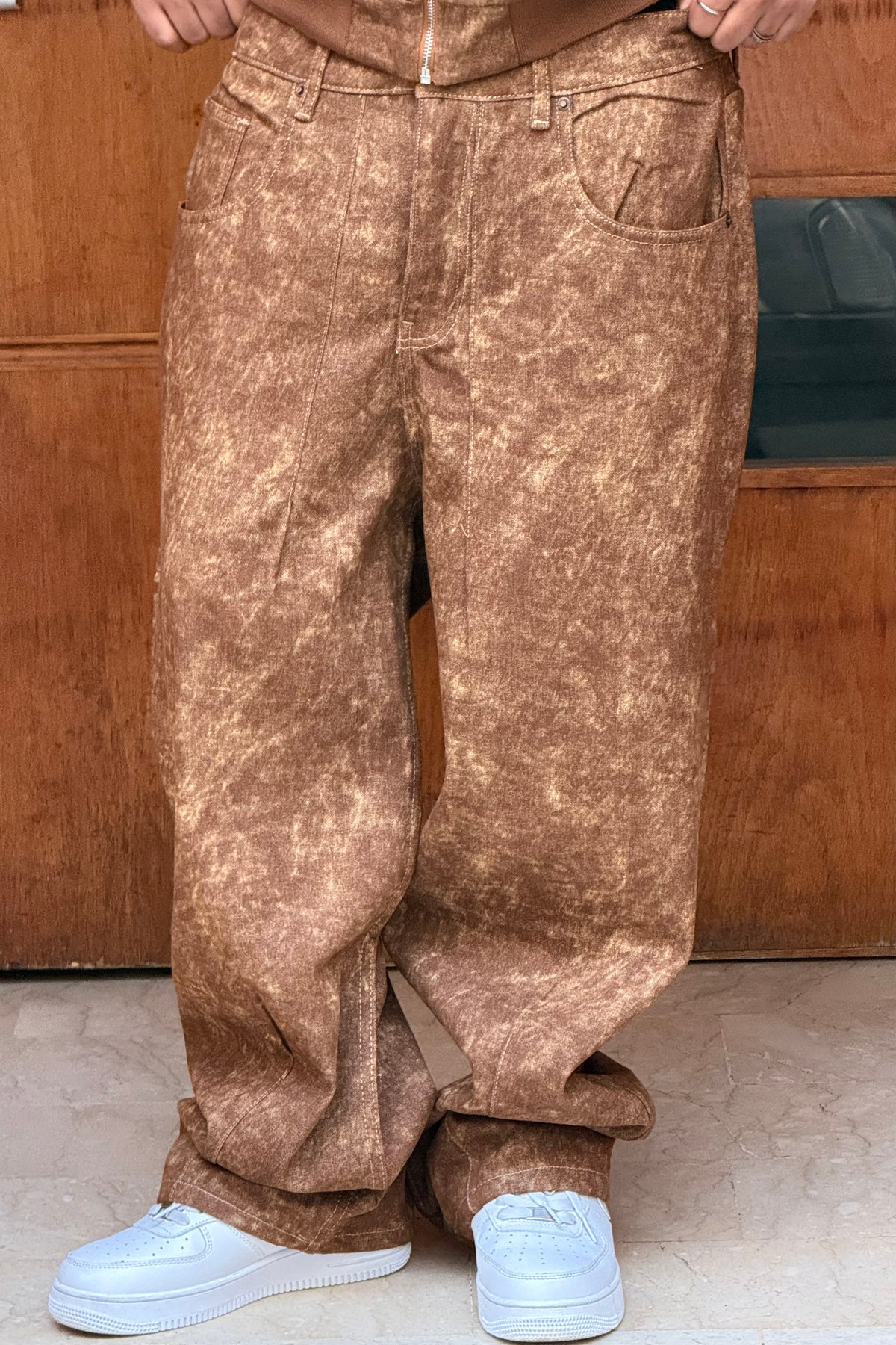 BAGGY JEANS IMPRIME BROWN