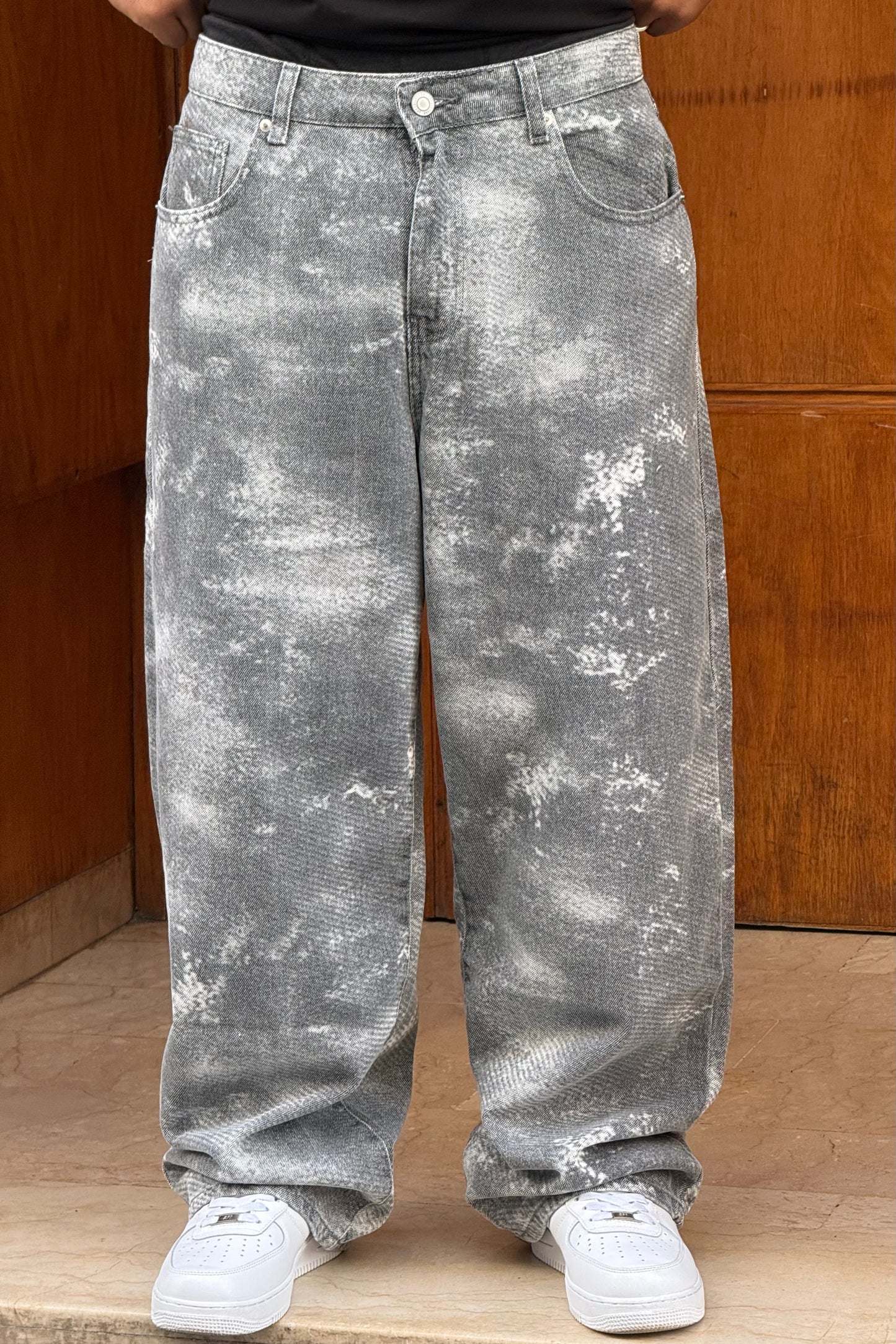 BAGGY JEANS IMPRIME TCHATCHA GREY