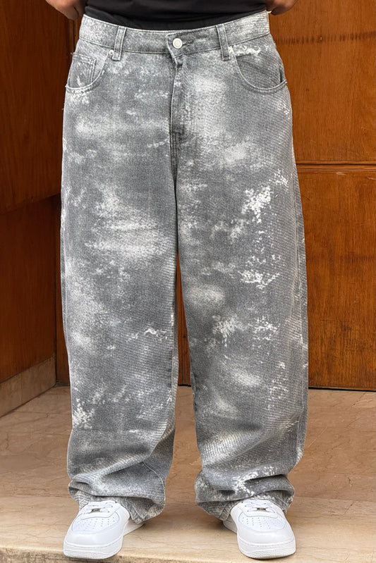 BAGGY JEANS IMPRIME TCHATCHA GREY