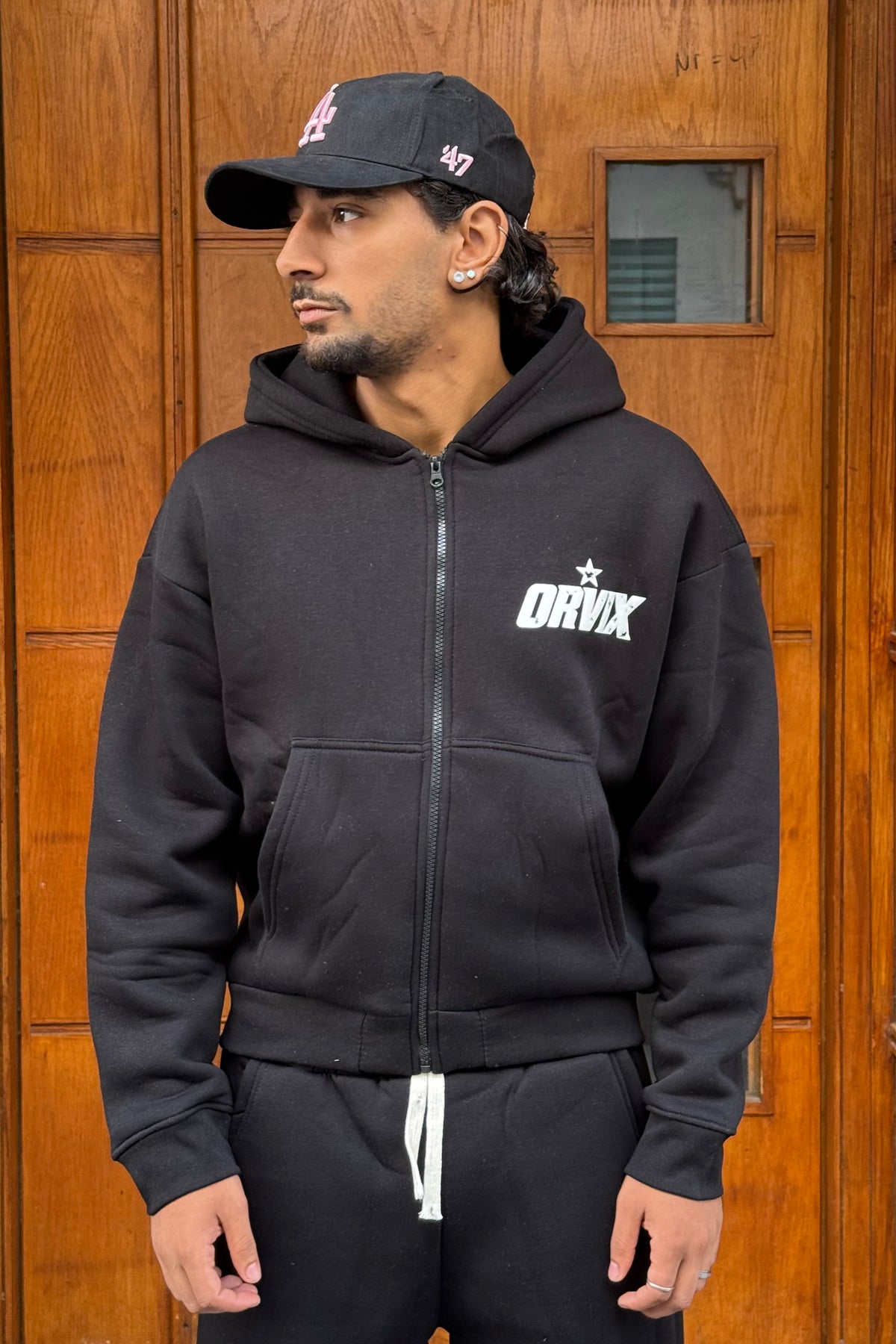 HOODIES CROP ZIP ORVIX CLUB BLACK OVX