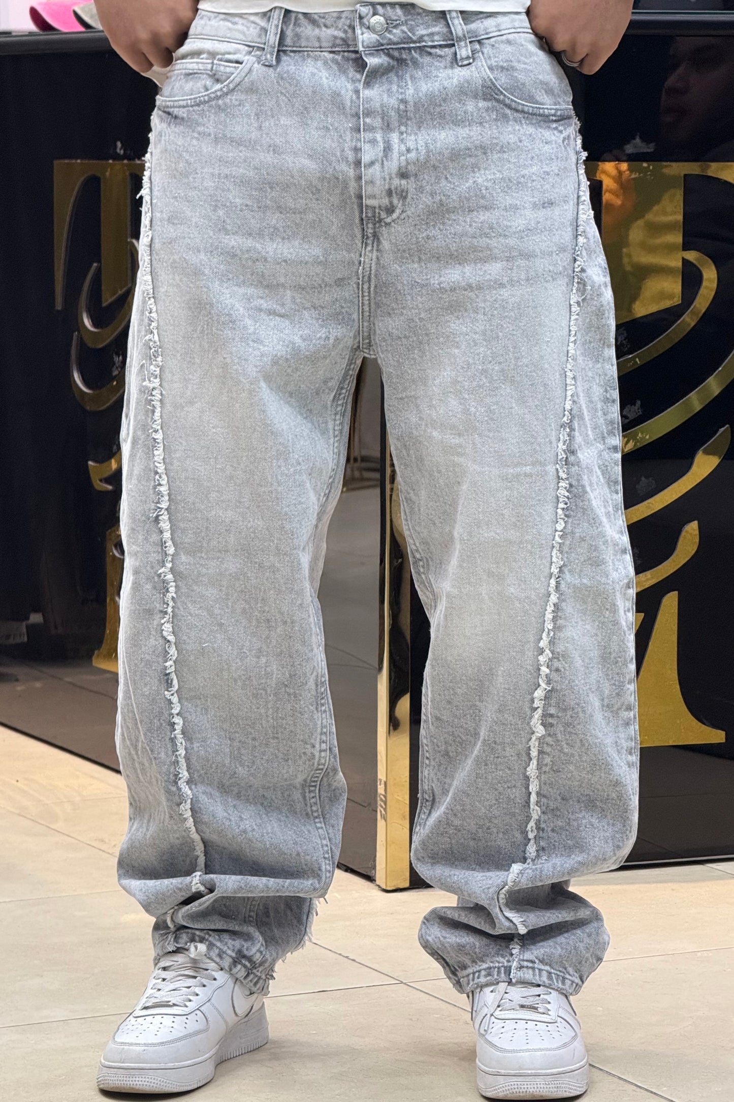 BAGGY JEANS STORM GRIS