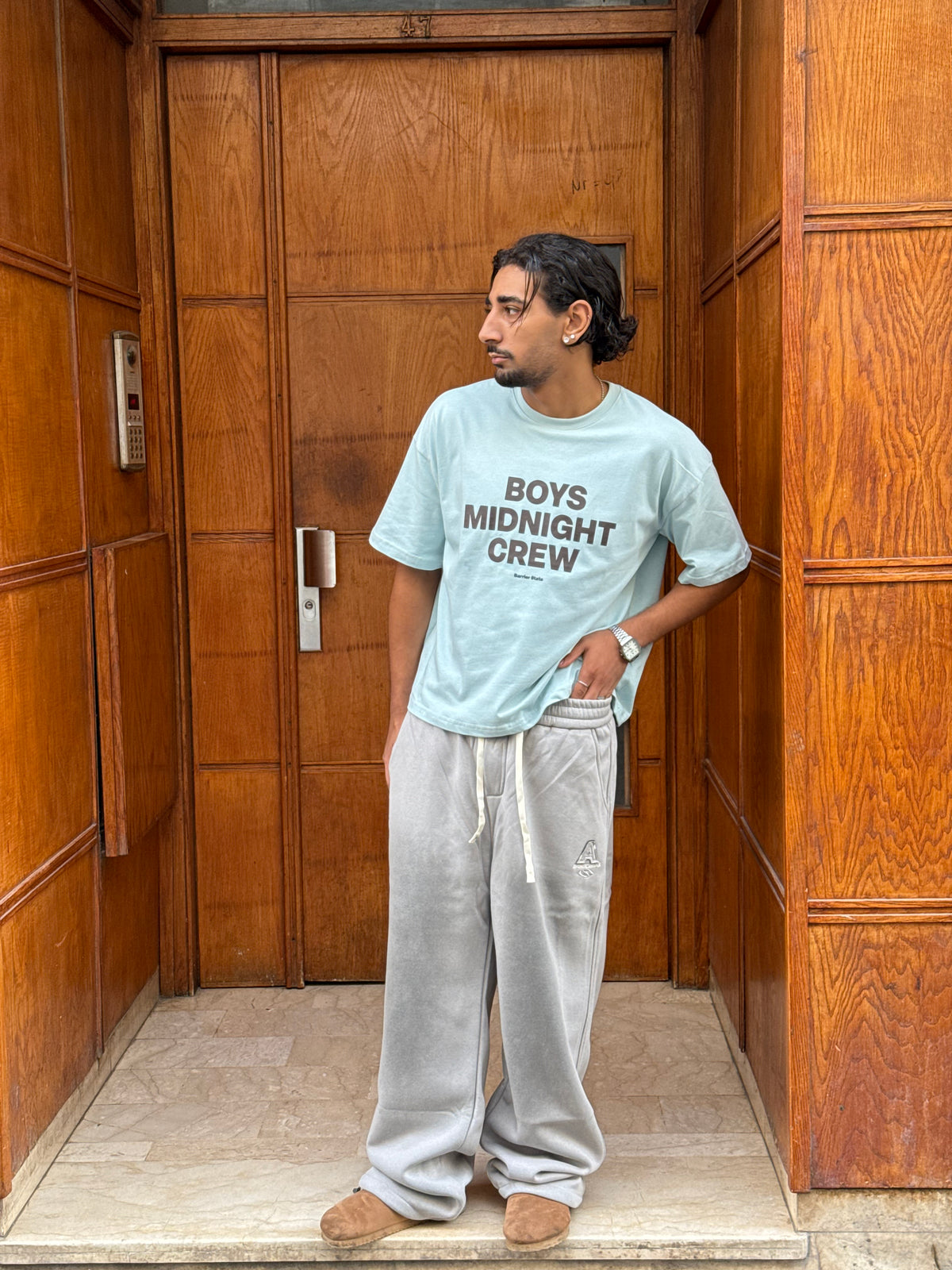 SWEATPANTS WHITE WASHED CN