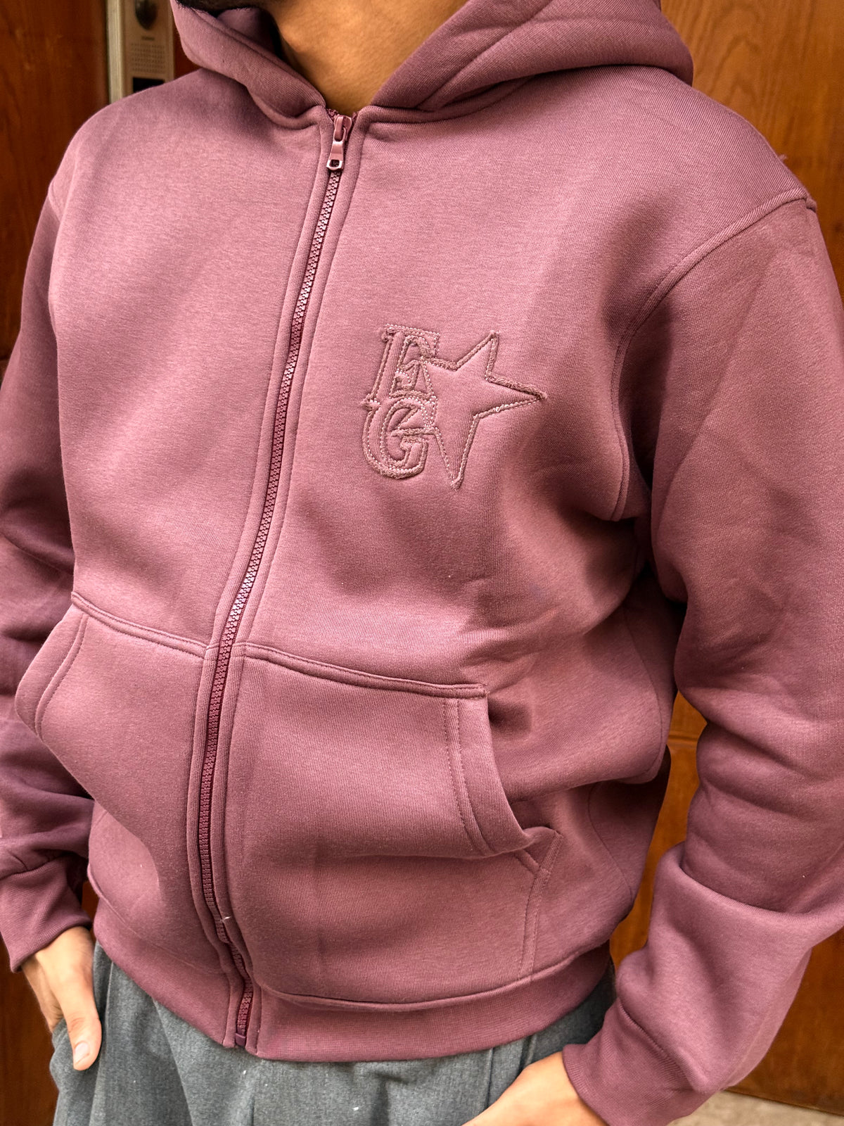 HOODIES ZIP EG BURGUNDY BL