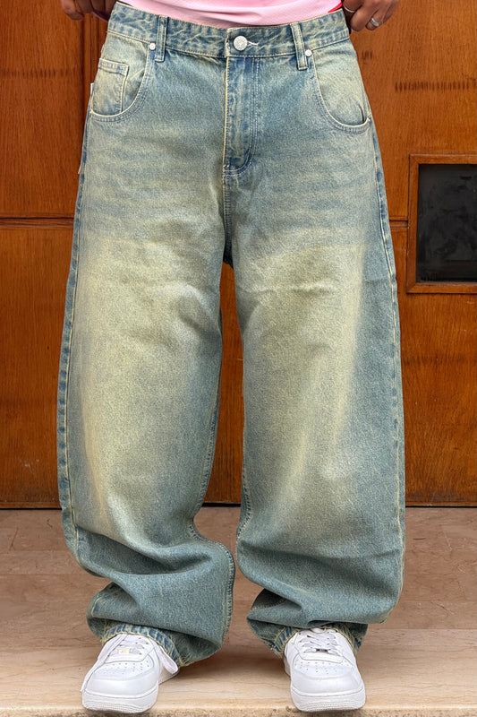 SUPPER BAGGY JEANS TORNADO STYLE (DIRTY VERT)