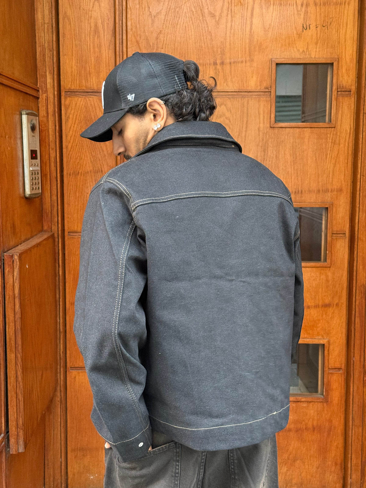 JACKET DENIM RT 135 (NOIR BRUTE)
