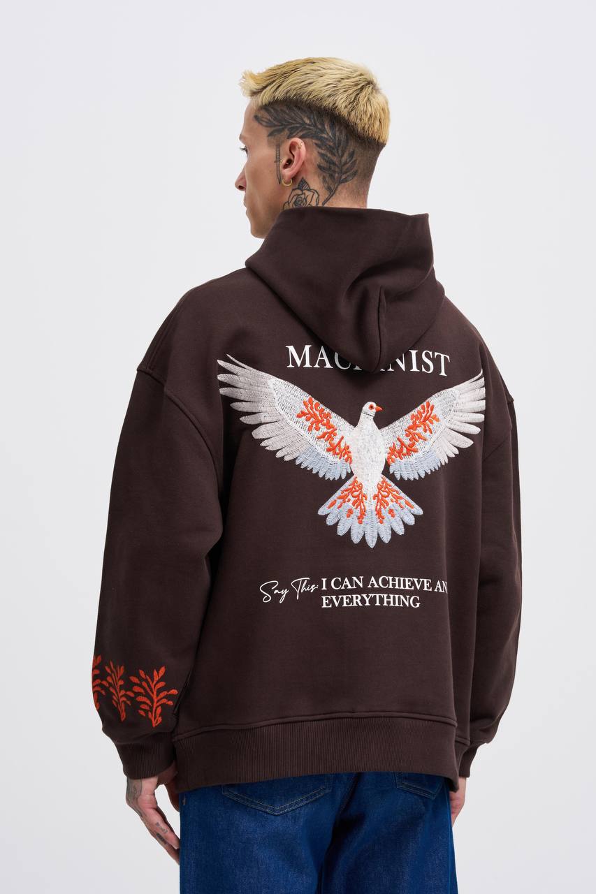 HOODIES MACHINIST BROWN M3525