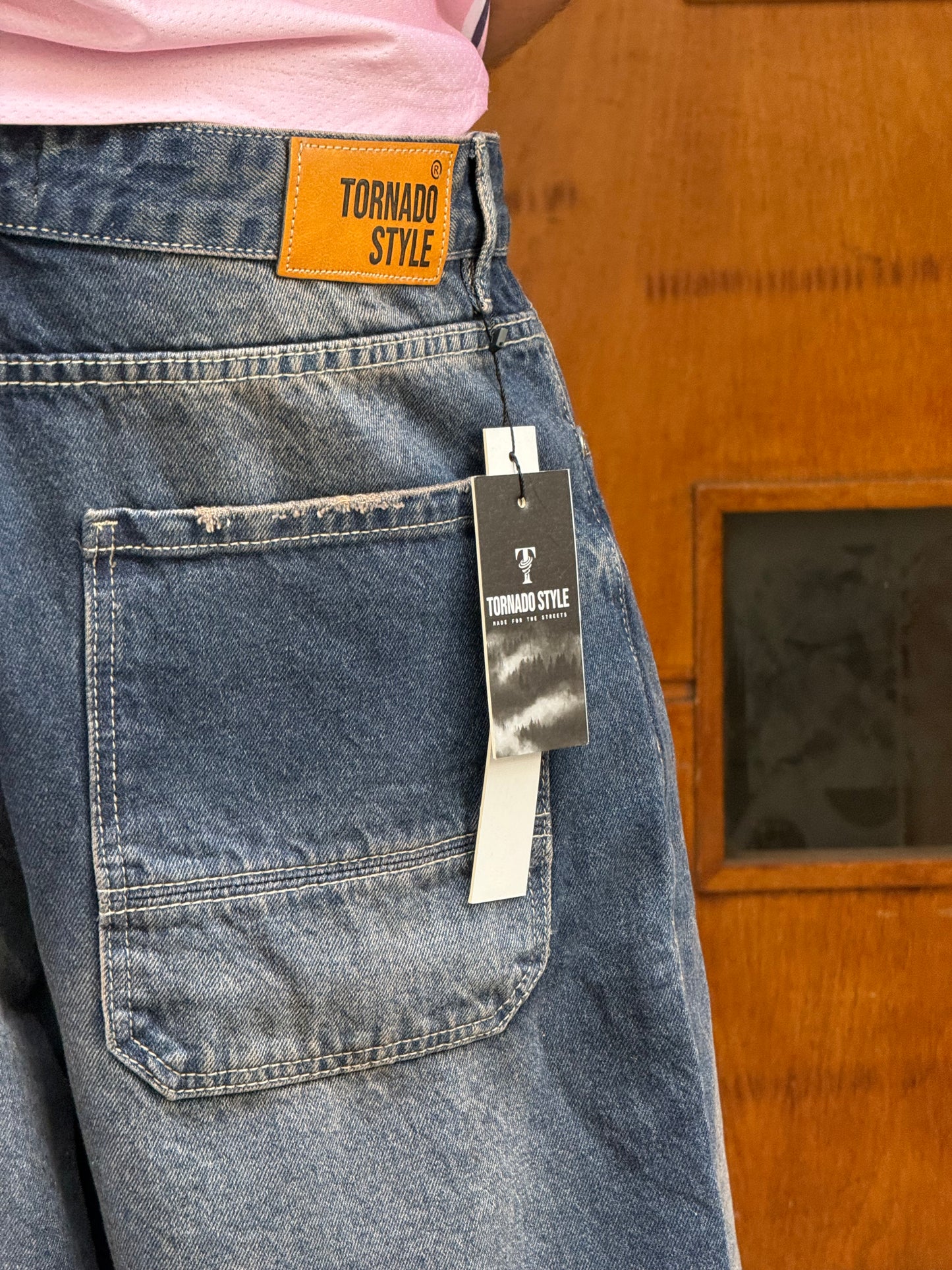 BAGGY JORTS TORNADO STYLE (DIRTY ROSE)