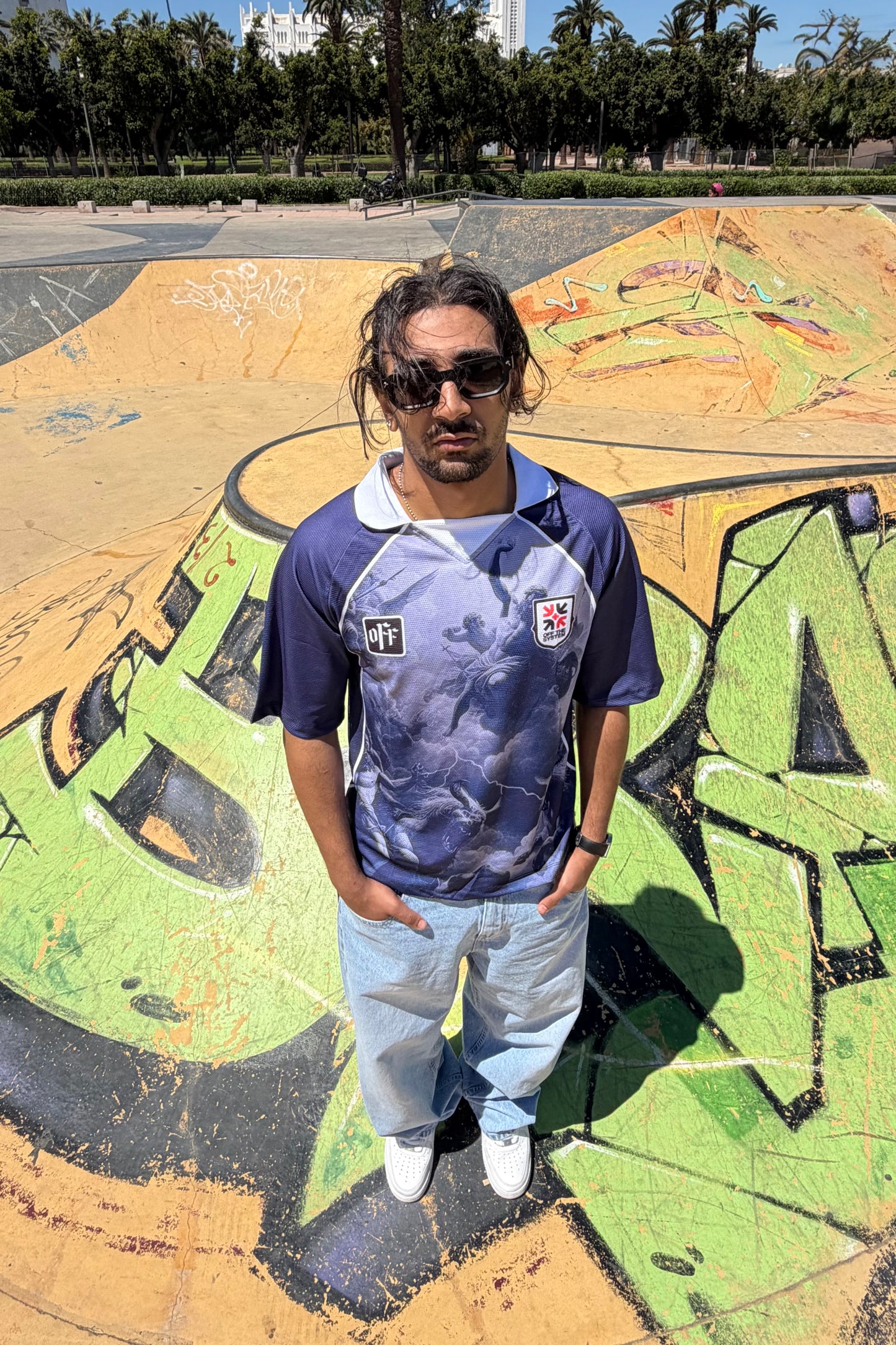 AMERICAN T-SHIRT OFF BLUE 8895