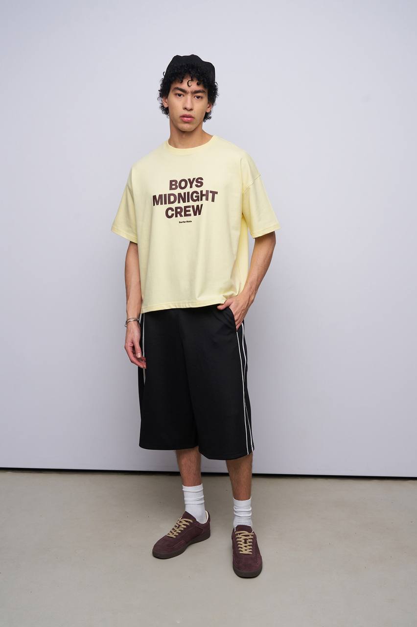 T-SHIRT CROPPED BOYS MINIGHT YELLOW BR 20-217