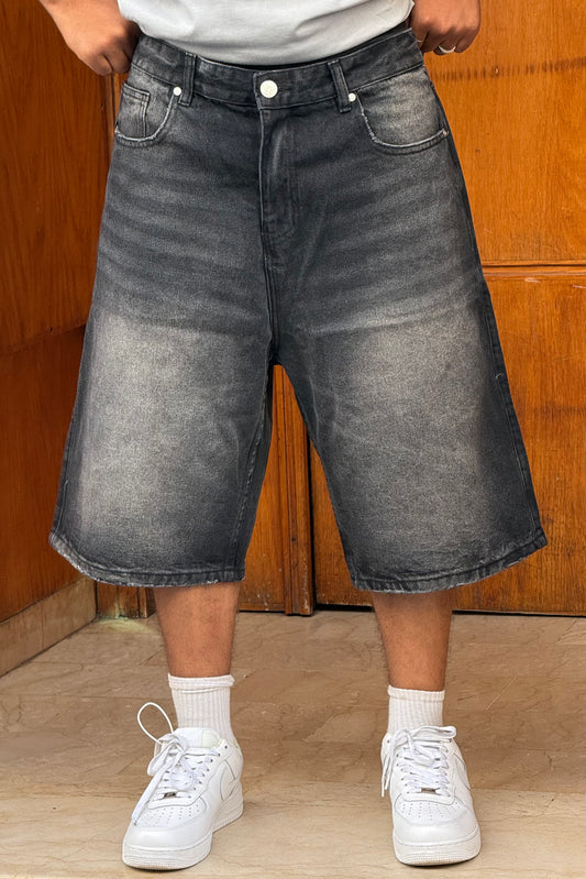SKATER JORTS TORNADO STYLE (BLACK)