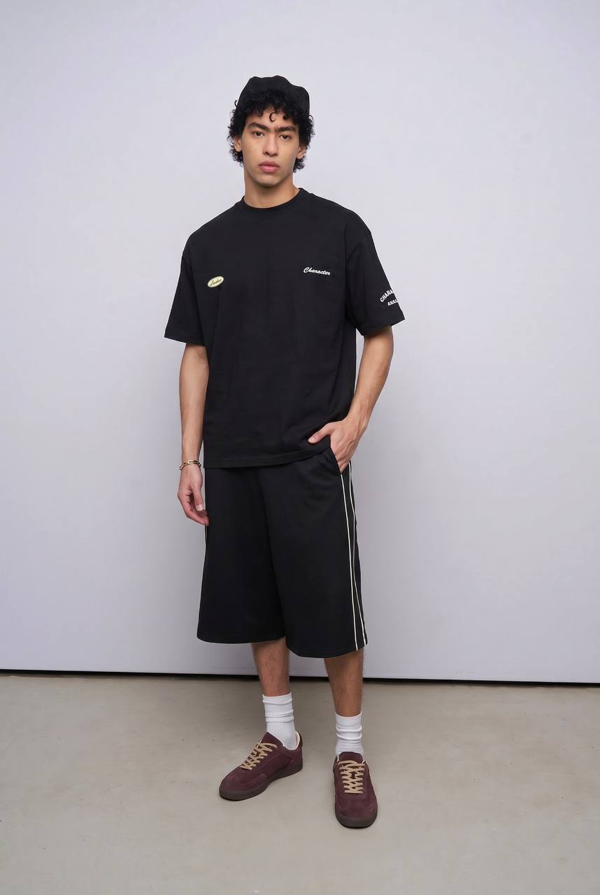 T-SHIRT CROPPED CARCTER BLACK BR 20-247
