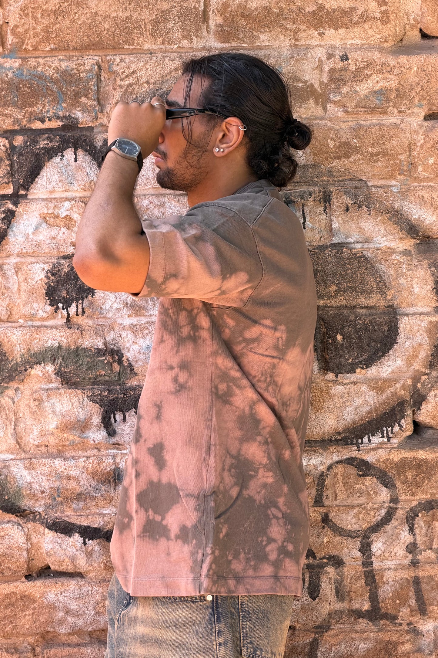 T-SHIRT WASHED PURPOSE BROWN
