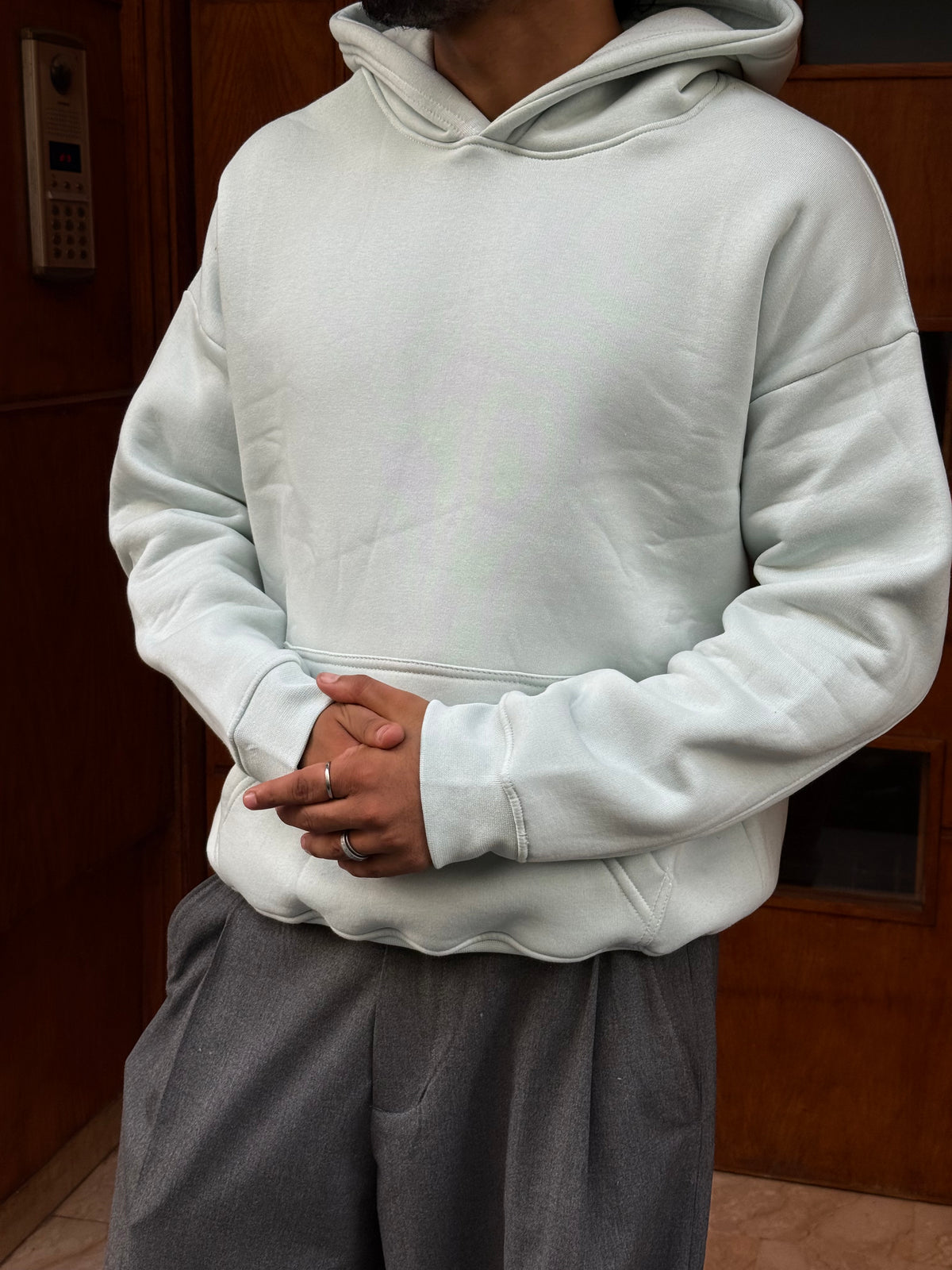 HOODIES BASIC LIGHT GREEN OVX