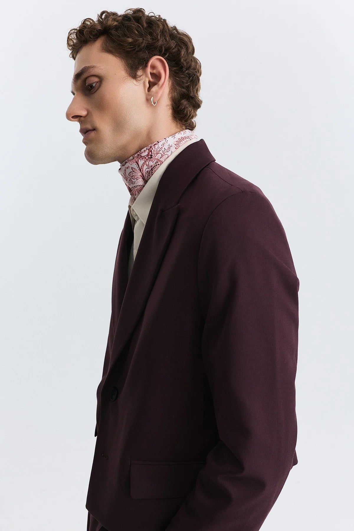 COSTUME CROP BURGUNDY ANT