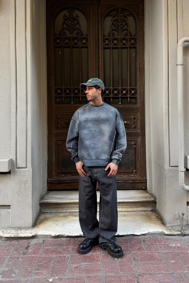 SWEATSHIRT BASIC BLACK E71-98