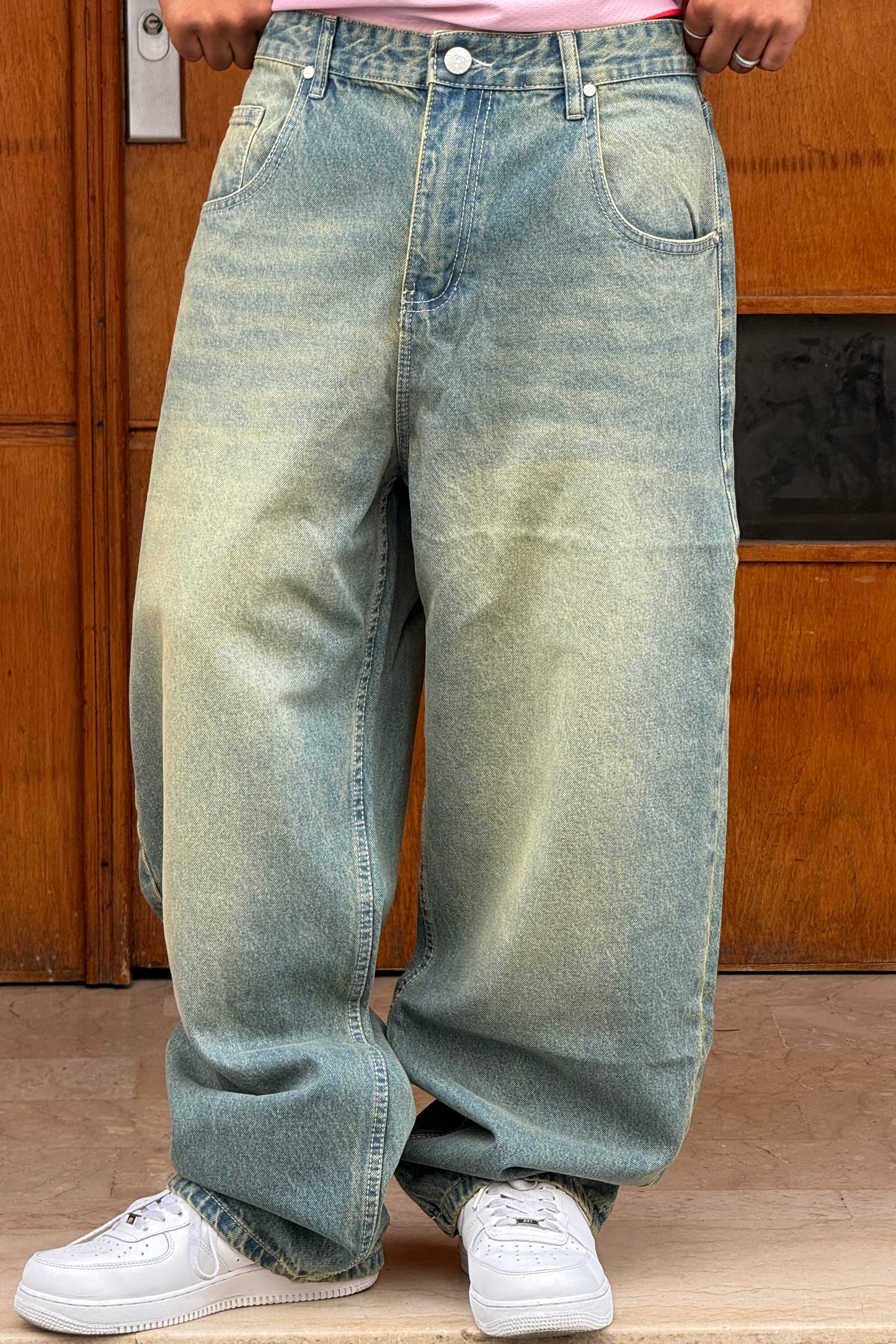 SUPPER BAGGY JEANS TORNADO STYLE (DIRTY VERT)