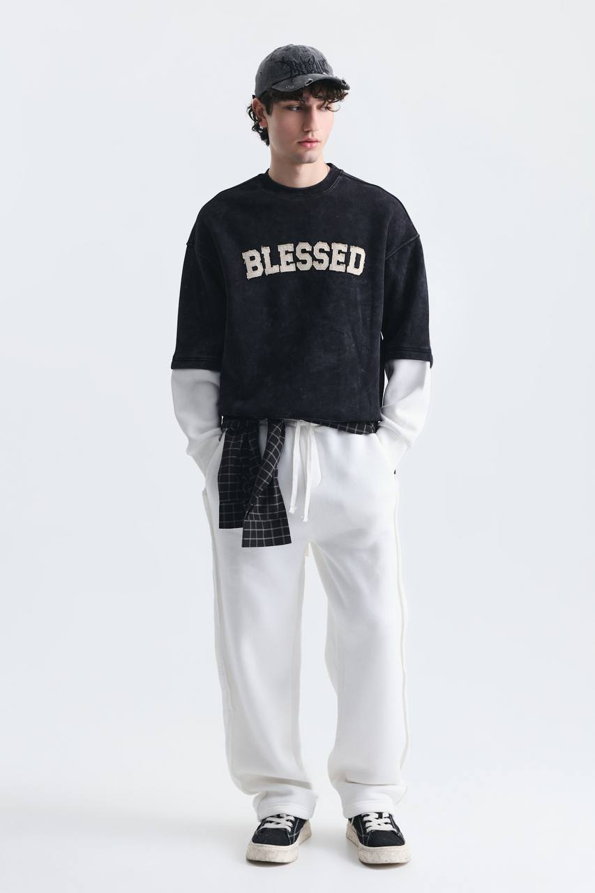 SWEATSHIRT BLESSED BLACK ES E71-199