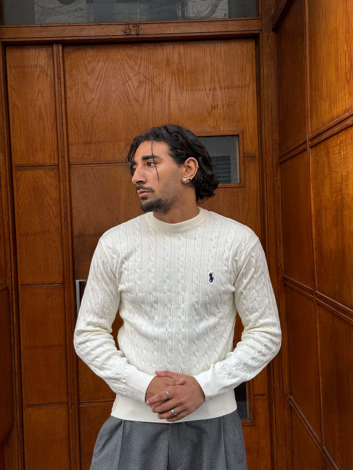 PULL RALPH LAUREN WHITE