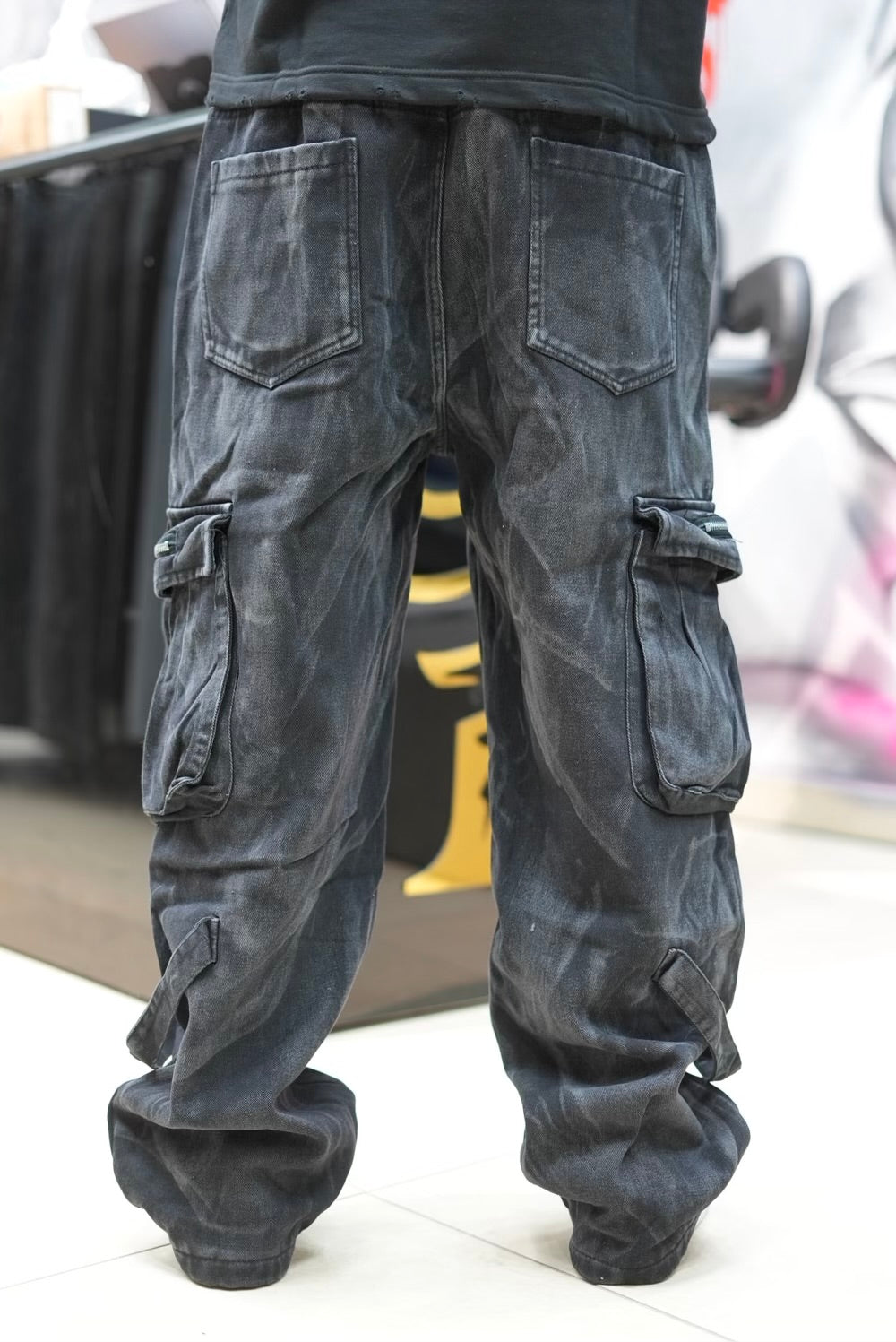 CARGO POCHE ZIP BLACK