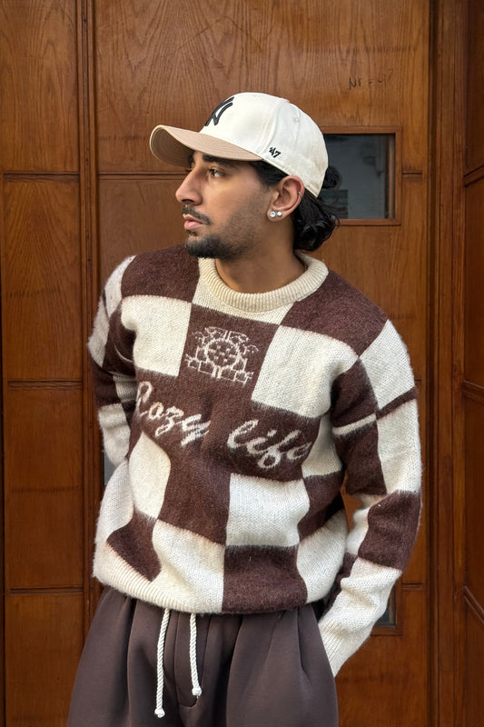 JUMPER COZY LIFE BROWN RT 60-10