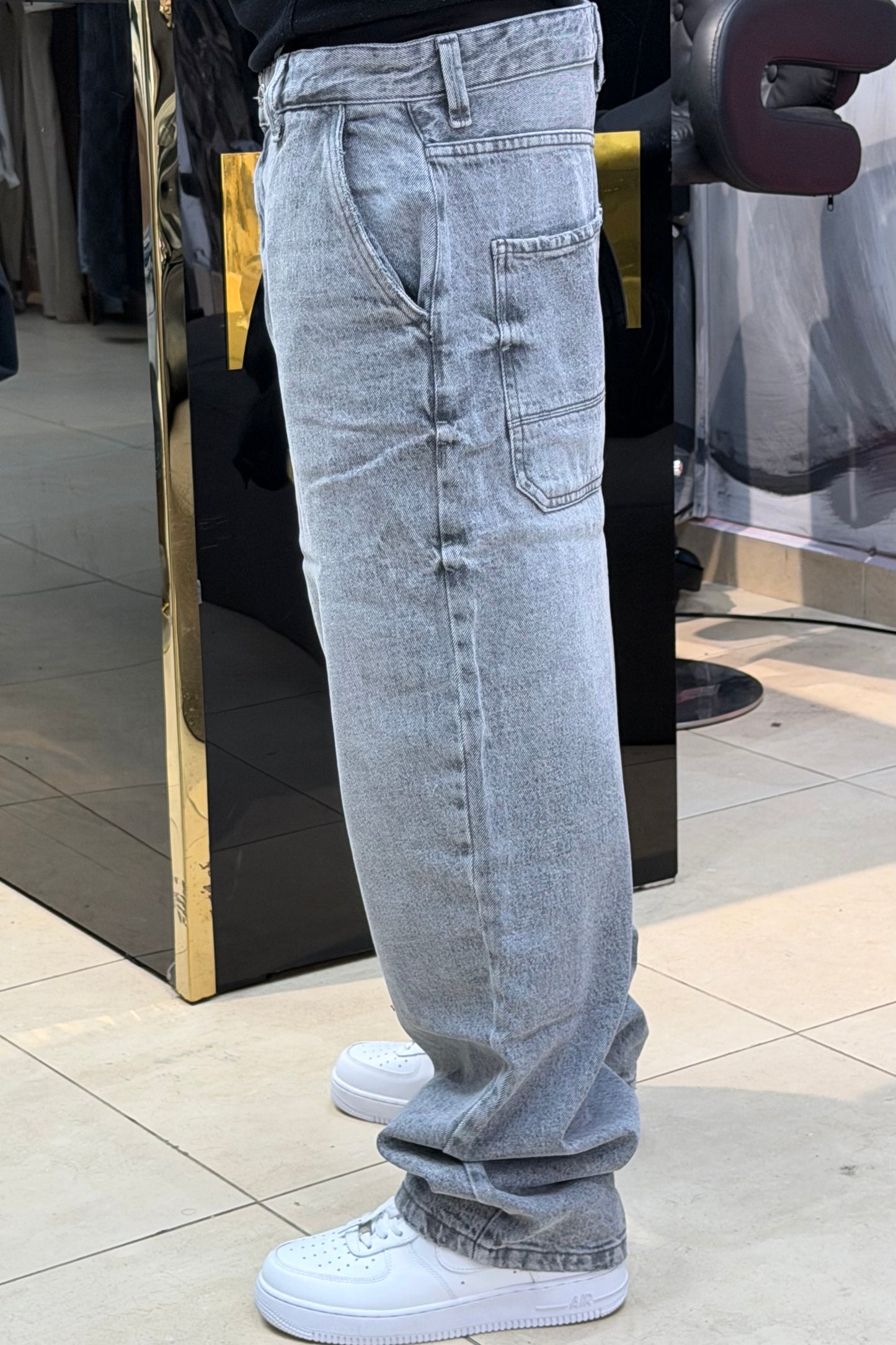 SKATER FIT JEANS GRIS BS