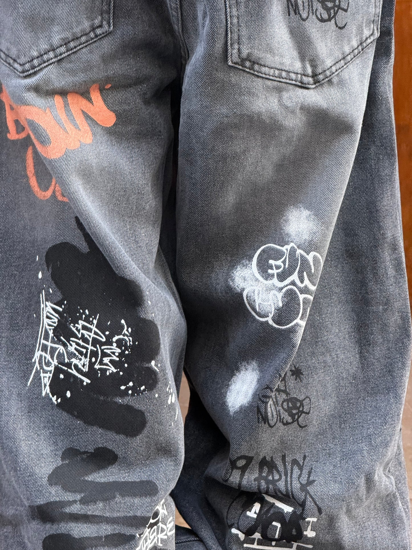 SUPPER BAGGY JEANS GRAFFITI GRIS